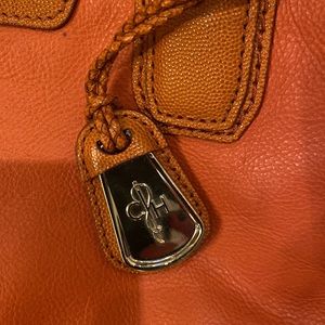 🍁🍁🍂 Cole Haan Orange Leather Bag Tote